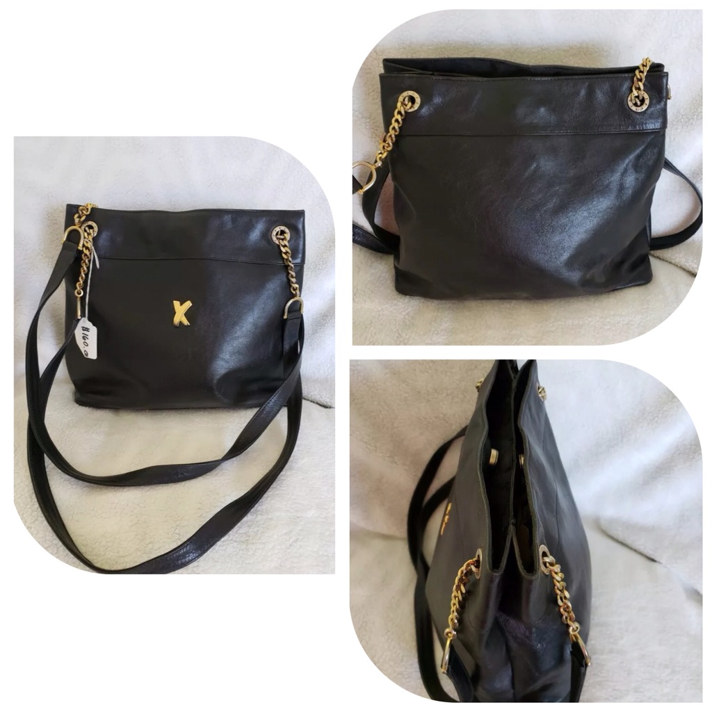 Auth Vintage Paloma Picasso Shoulder Bag Leather